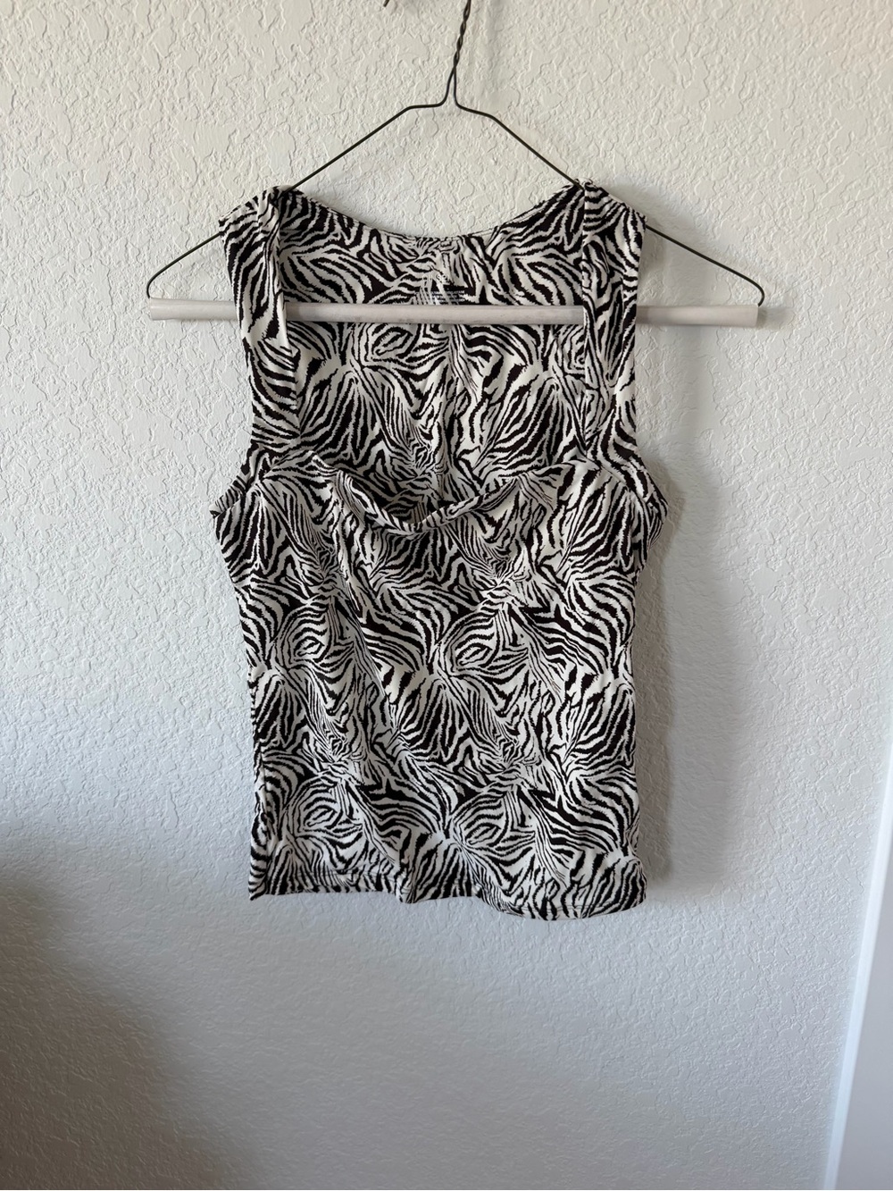 Amazon Zebra Print Sleeveless Camisole - Black & White